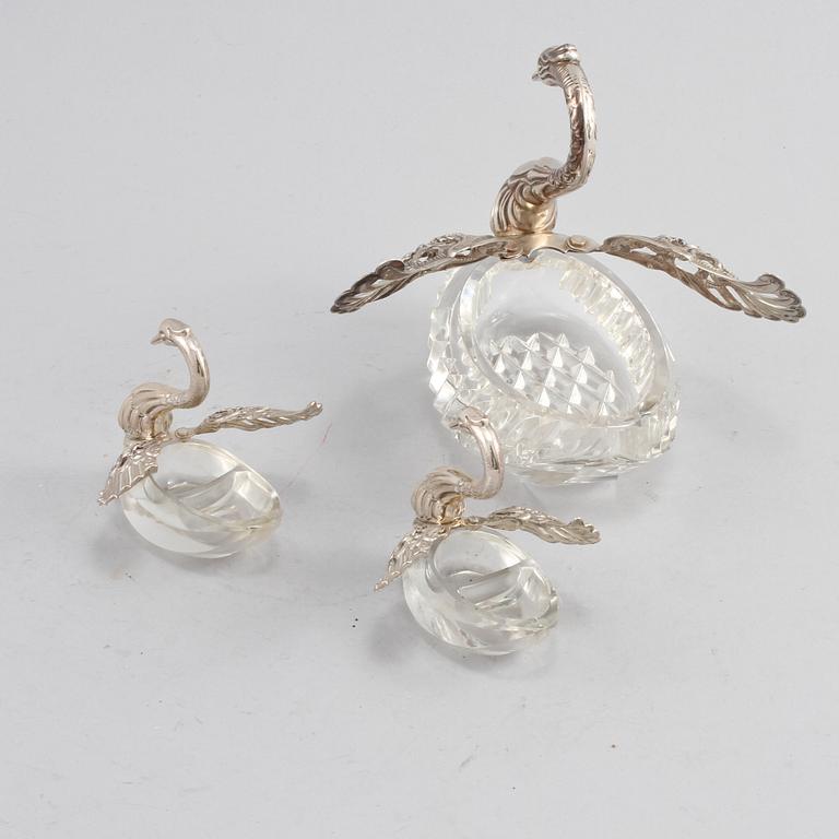 PARTI SILVER, 9 delar, bl a Henry Williams, Birmingham, 1905.