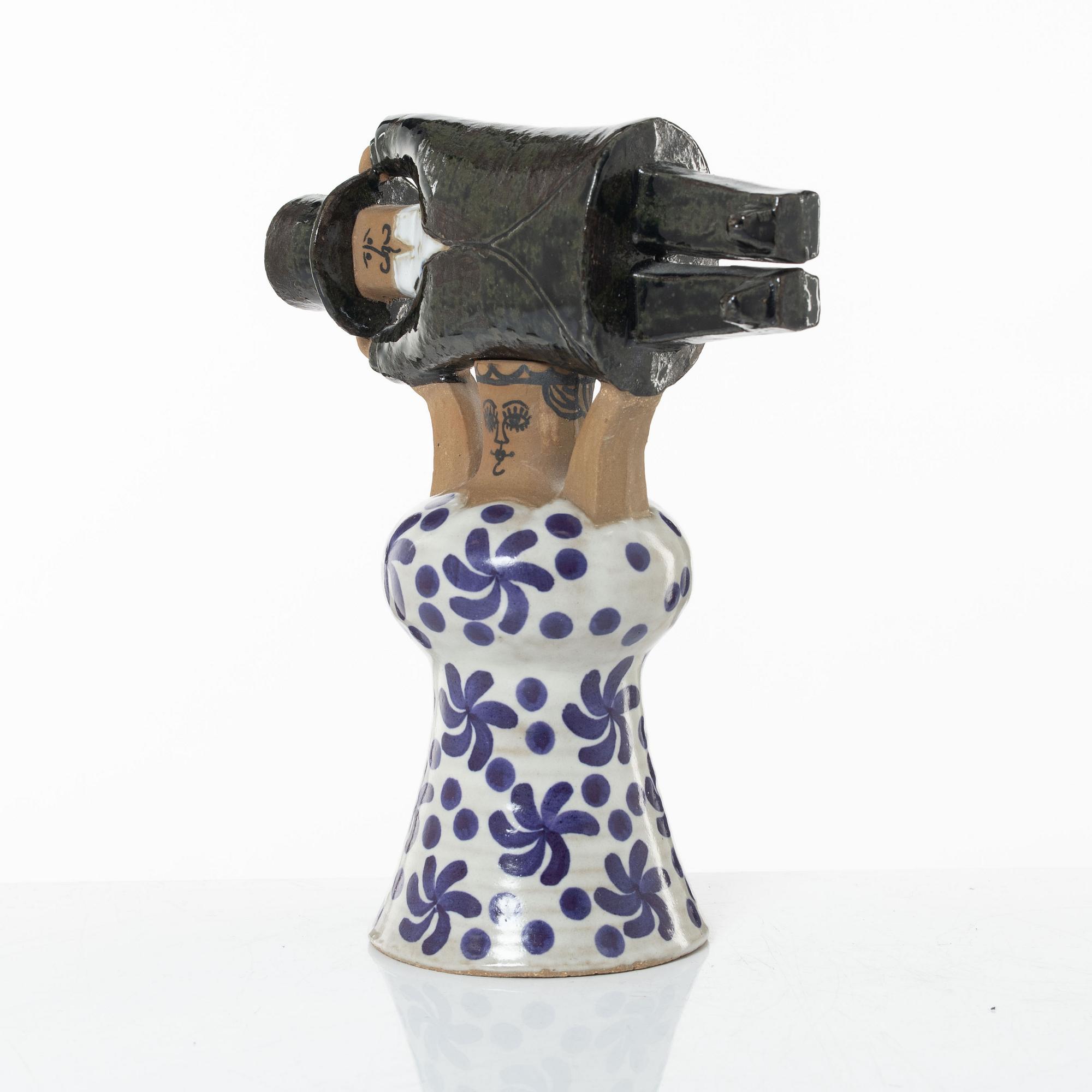 Lisa Larson, figurin, stengods, "Samhällsdebatten", Gustavsberg.