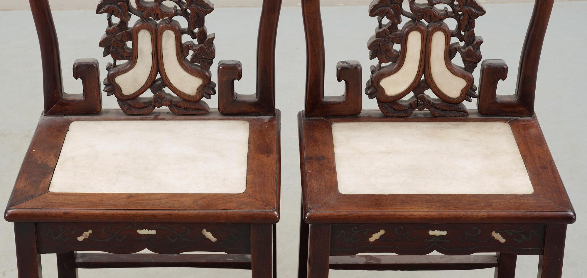 STOLAR, ett par, Kina, sannolikt runt år 1900.