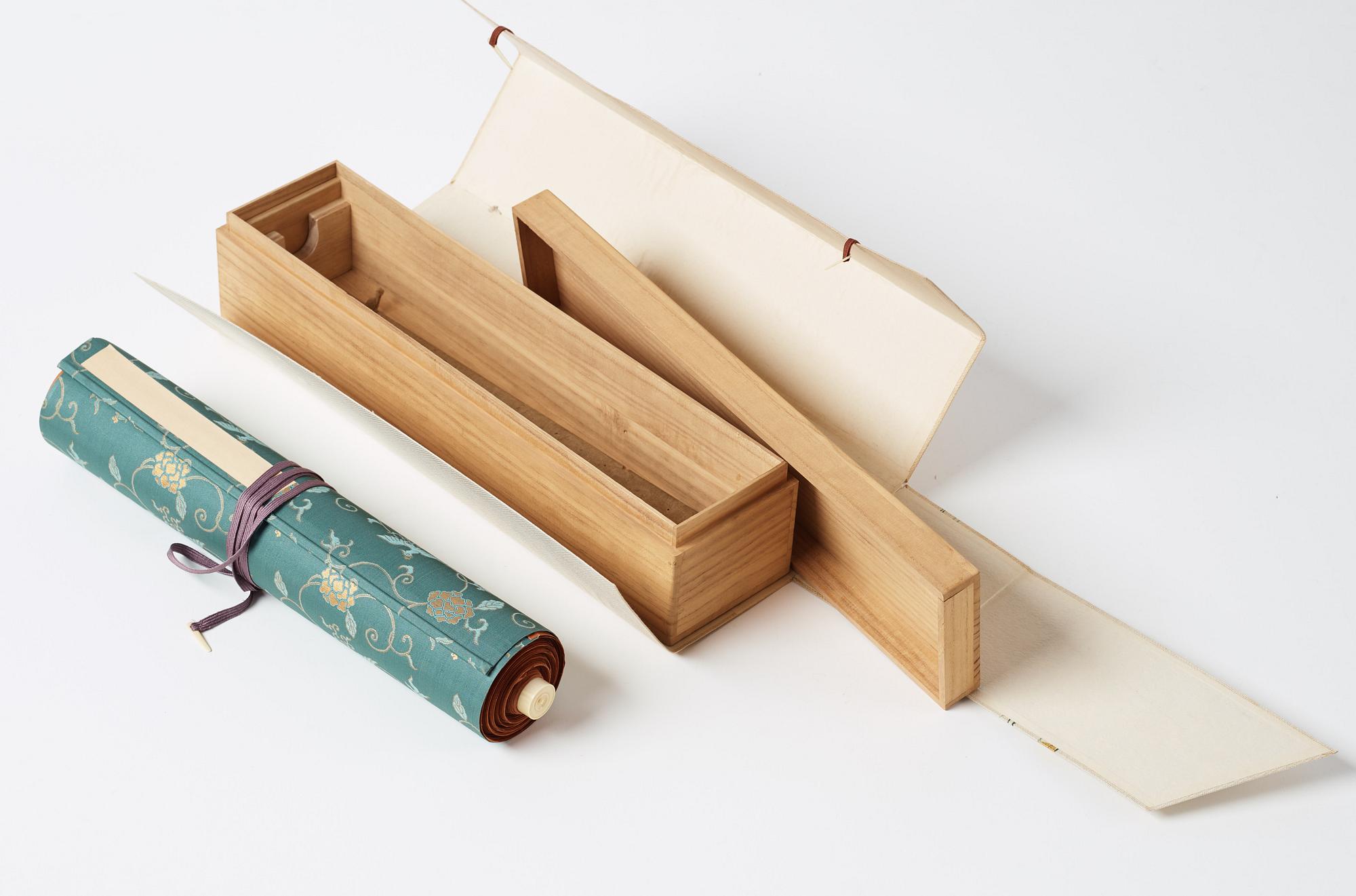 A Japanese Makimomo, ink and colour on paper, Meiji (1868-1912).