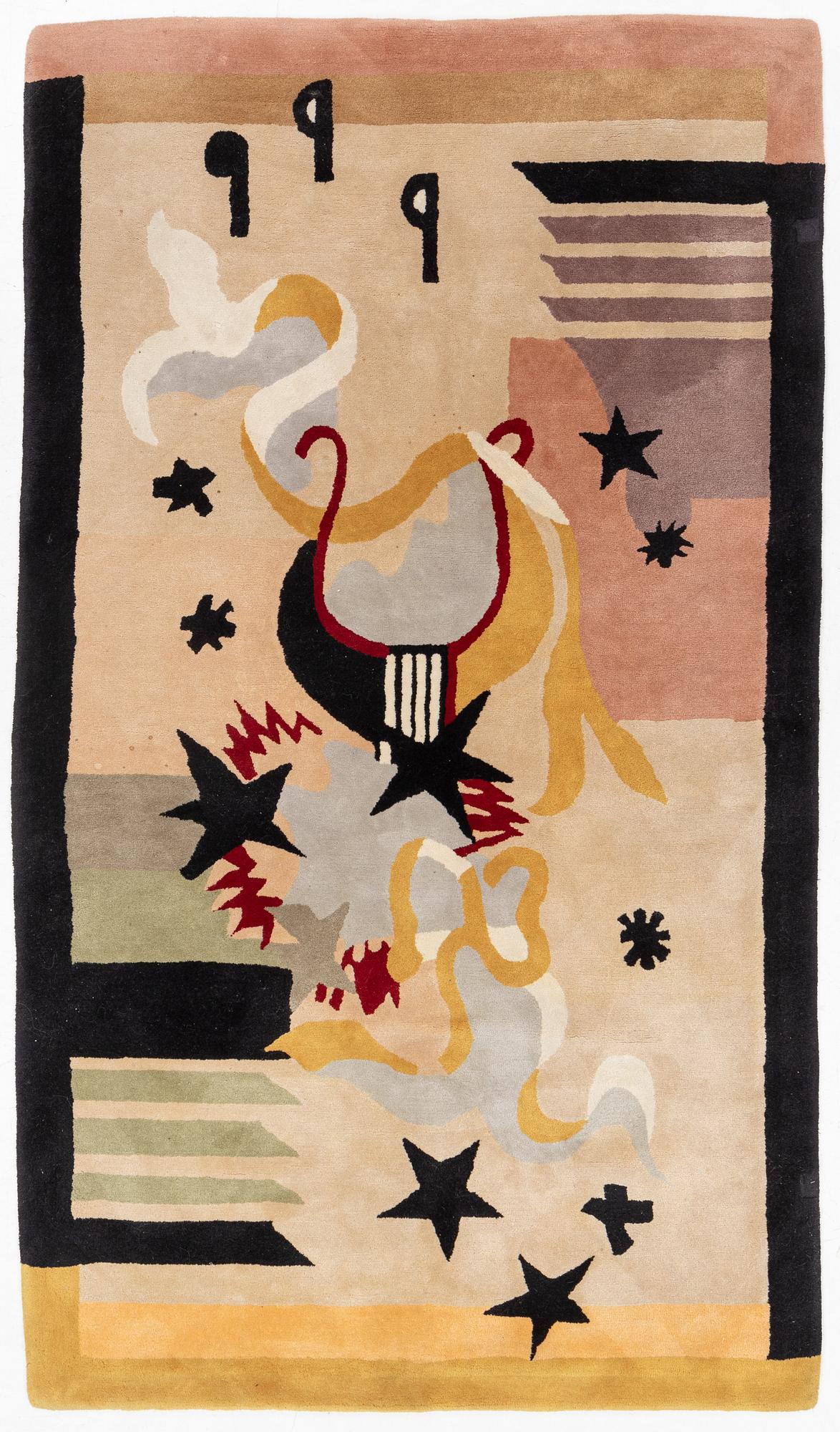 Rug, tufted, design attributed to Voldermar Boberman, 270 x 155 cm.