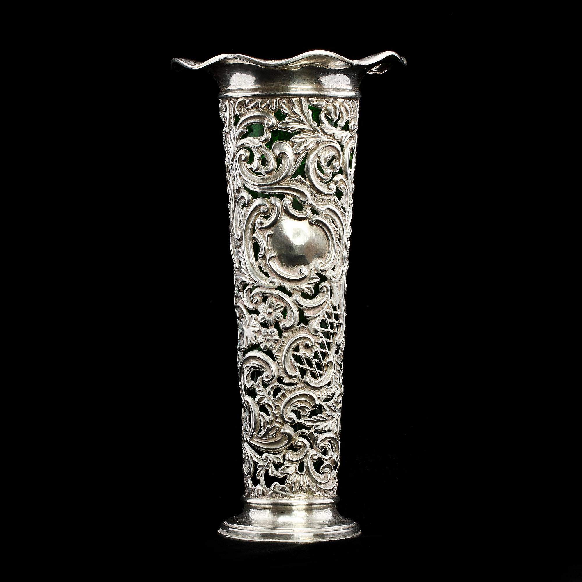 VAS samt SKÅL, silver, 1800/1900-tal. Vikt 465 g.
