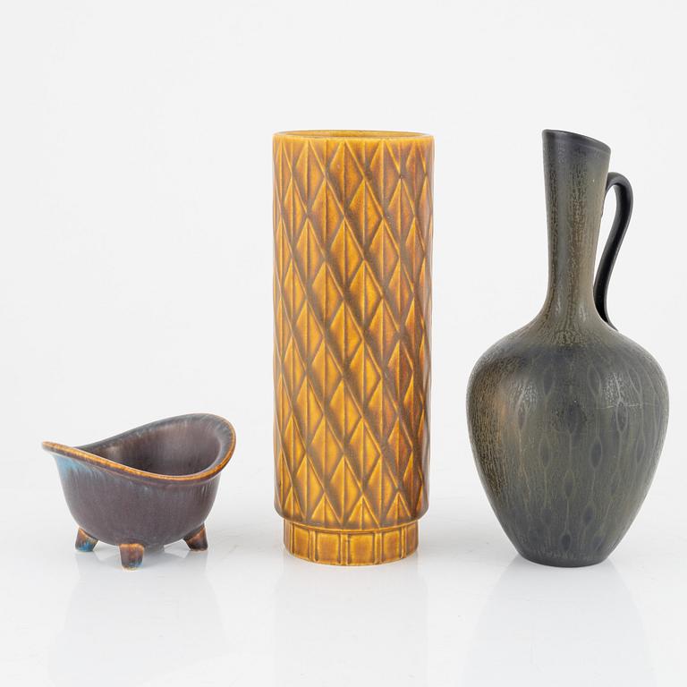 Gunnar Nylund, vase, bowl, jug, stoneware, Rörstrand.