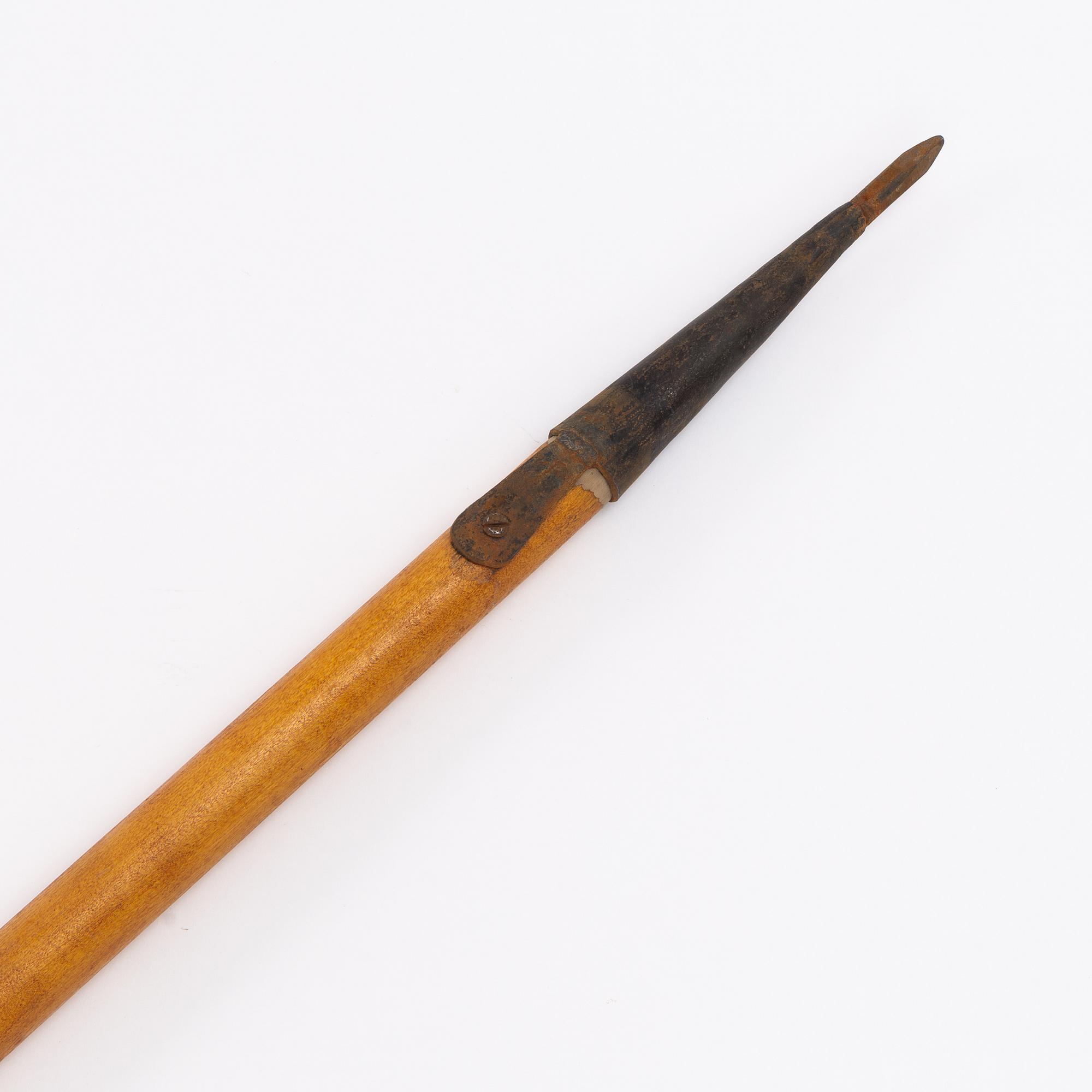 Bear spear, signed NJB and dated 1967.