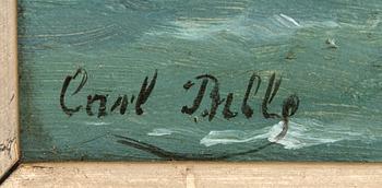 Carl Ludwig Bille,  Ångfartyg vid bergig kust.