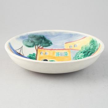 Gunnar Nylund & Heidi Heimann, a set of one ceramic vase, two dishes and a bowl for Rörstrand.