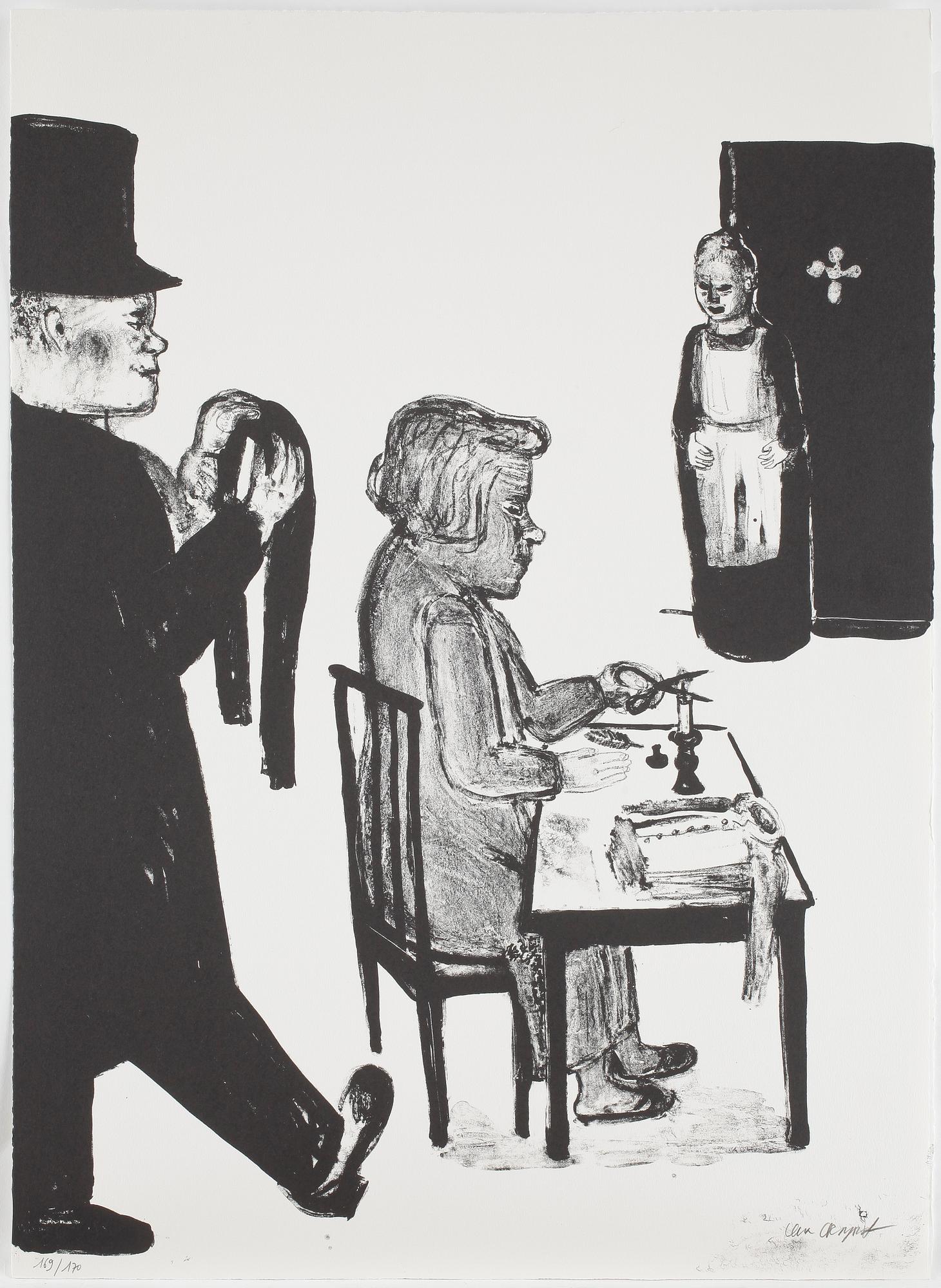 LENA CRONQVIST, färglitografi, sign o numr 169/170.