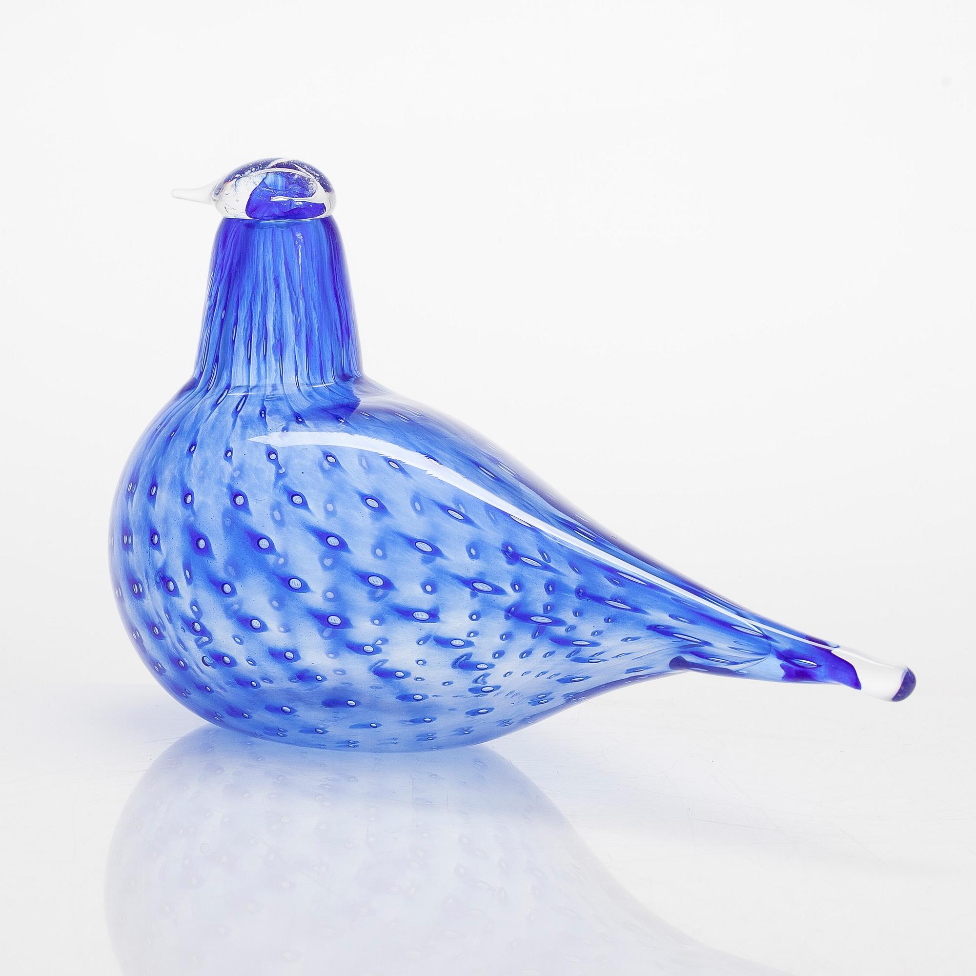 Oiva Toikka, a glass bird, signed O. Toikka Nuutajärvi Stora Enso oyj. Iittala 2008.
