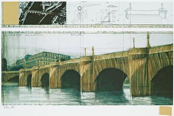 136. Christo & Jeanne-Claude, "The Pont Neuf wrapped (Project for Paris)".