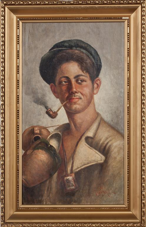 OKÄND KONSTNÄR, olja på duk, signerad A Stani?, 1900-talets första hälft.