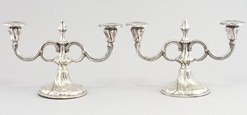 KANDELABRAR, ett par, silver, Tyskland, 1900-tal.