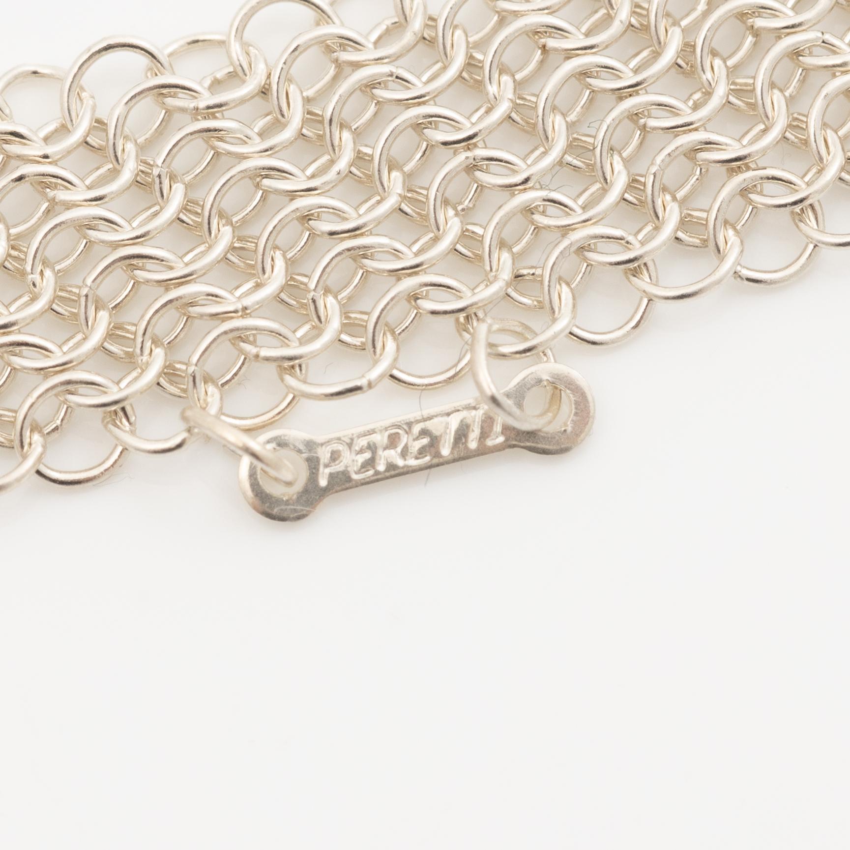 Tiffany & Co, Elsa Peretti, collier, "Mesh scarf", sterling silver.