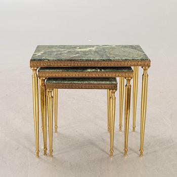 A mid 1900s marble nesting table.