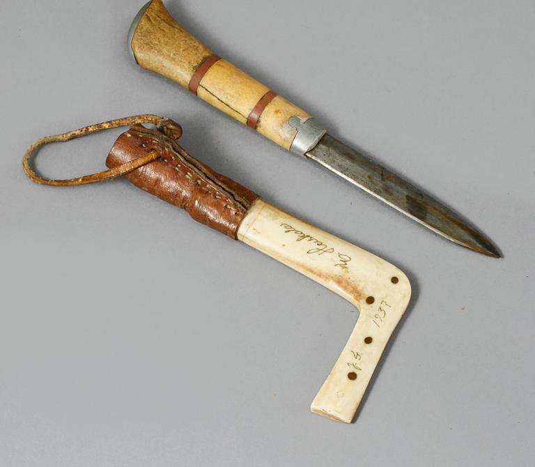 SAMEKNIV, signerad E Heiskala, daterad 1937.