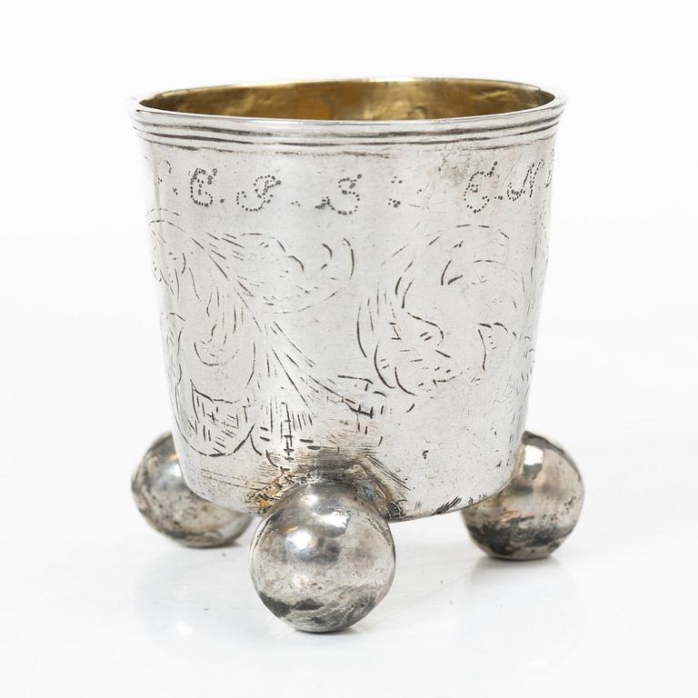 Georg Kruse, bägare, Vordingborg, Danmark 1755-92.