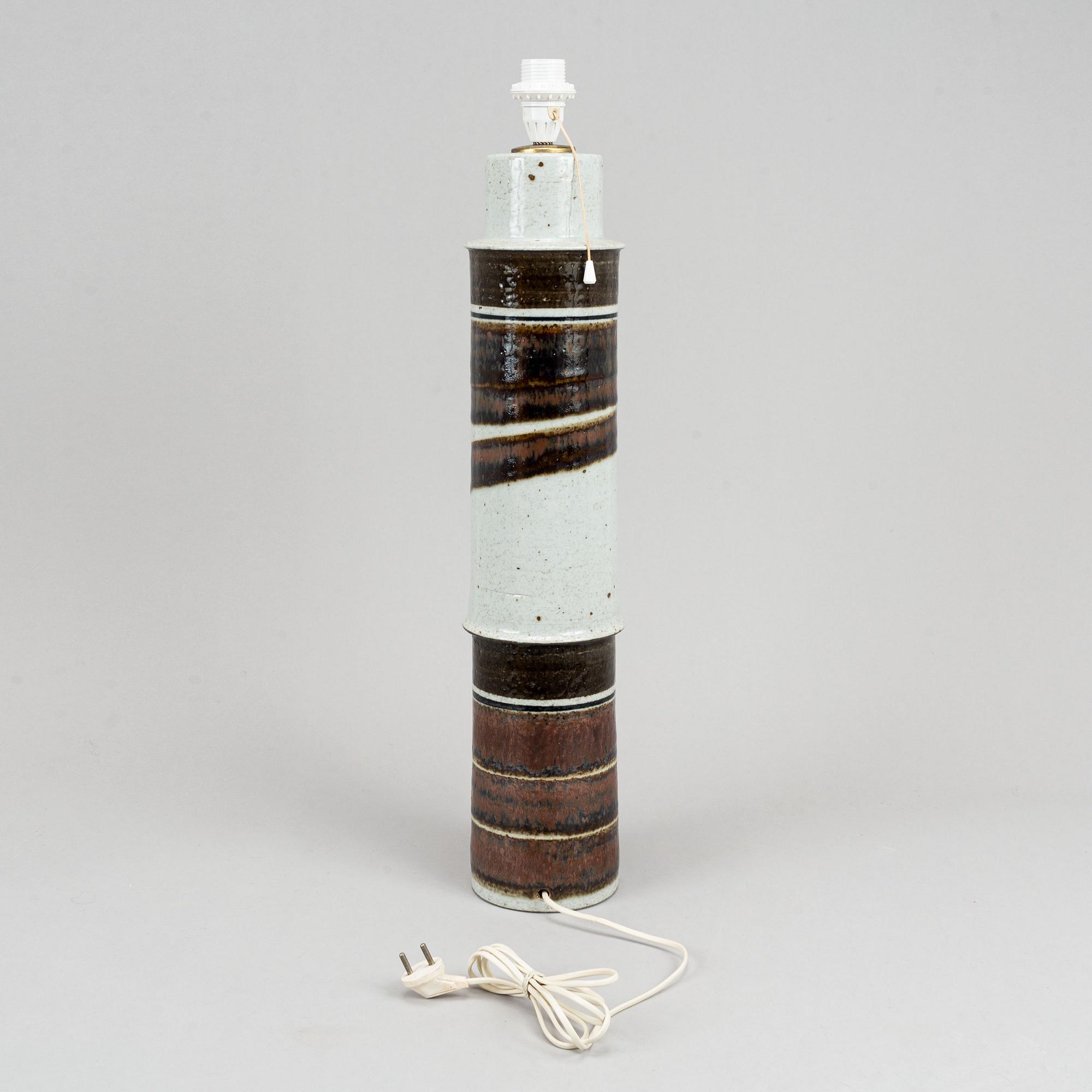 Inger Persson, a late 20th century stoneware, floor lamp for Rörstrand Ateljé, SWeden.