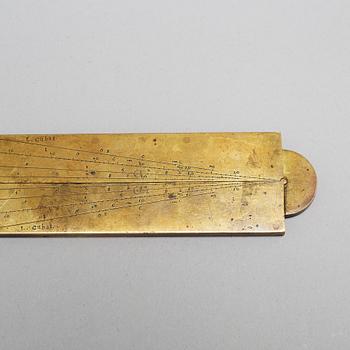 SECTOR / MEASURING INSTRUMENT, brass, probably 18th century.