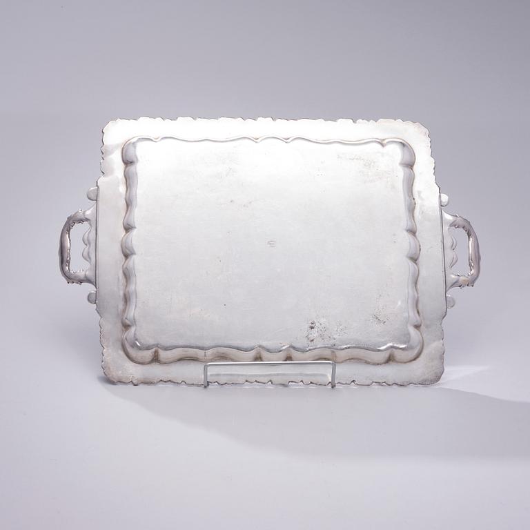 BRICKA, försilvrad koppar, Warszawa Norblin & Co, Polen sekelskiftet 1800/1900.