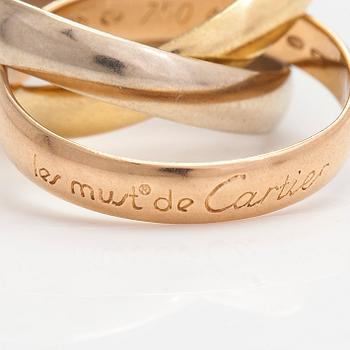 must de Cartier, An 18K gold "Trinity" ring.