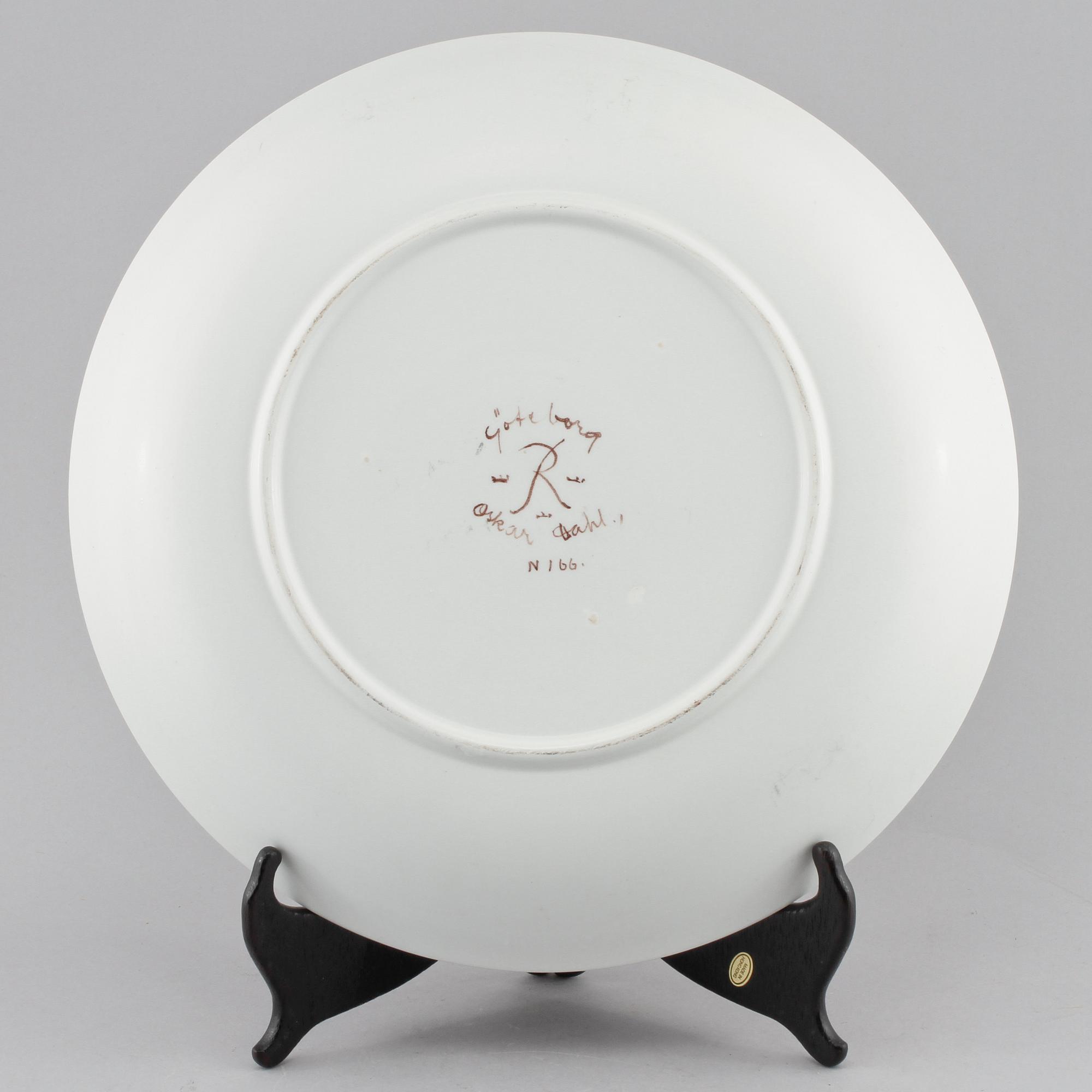 FAT, stengods, Oskar Dahl, Rörstrand, numrerad 166, omkring 1900-talets mitt.