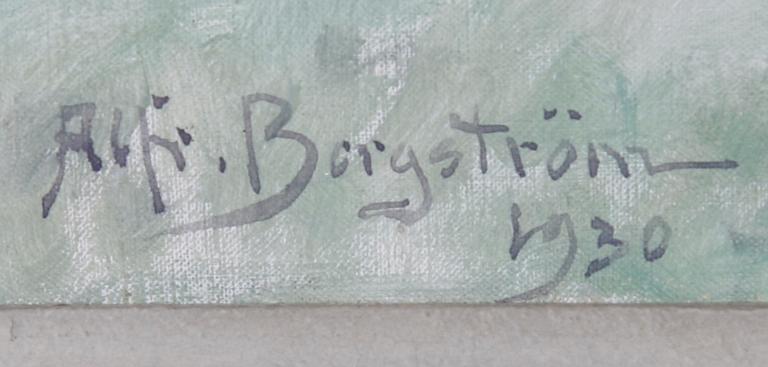 ALFRED BERGSTRÖM, olja på duk. Sign och dat 1930.