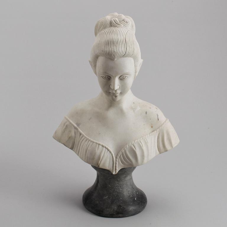 OKÄND KONSTNÄR, skulptur, marmor, 1800/1900-tal.