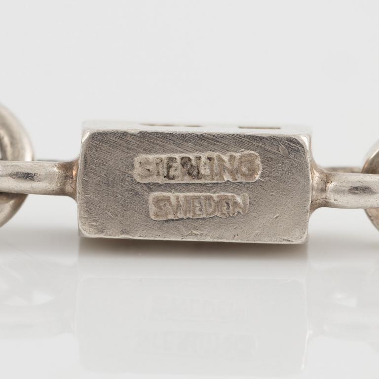 Wiwen Nilsson, bracelet, sterling silver, Lund 1972.