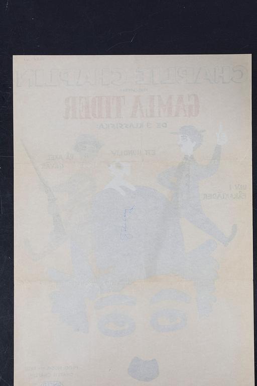 Léo Kouper, a vintage movie poster 'Gamla Tider (The Chaplin Revue)', 1960.