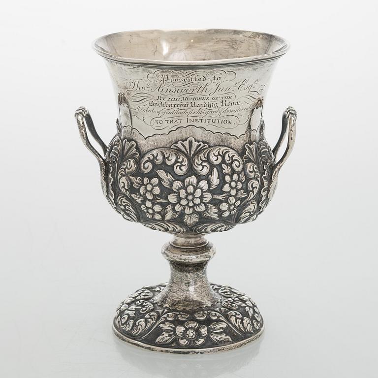 A sterling silver bowl, John Evans II,  London England 1838.