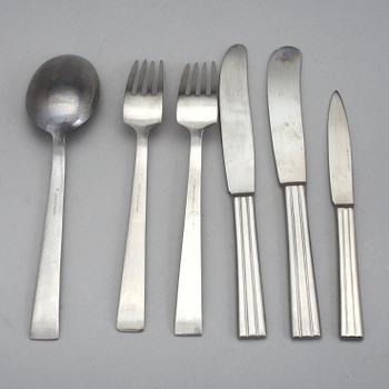 BESTICK, 140 delar, rostfritt stål, "Thebe", Folke Arström, Gense, 1900-talets andra hälft.