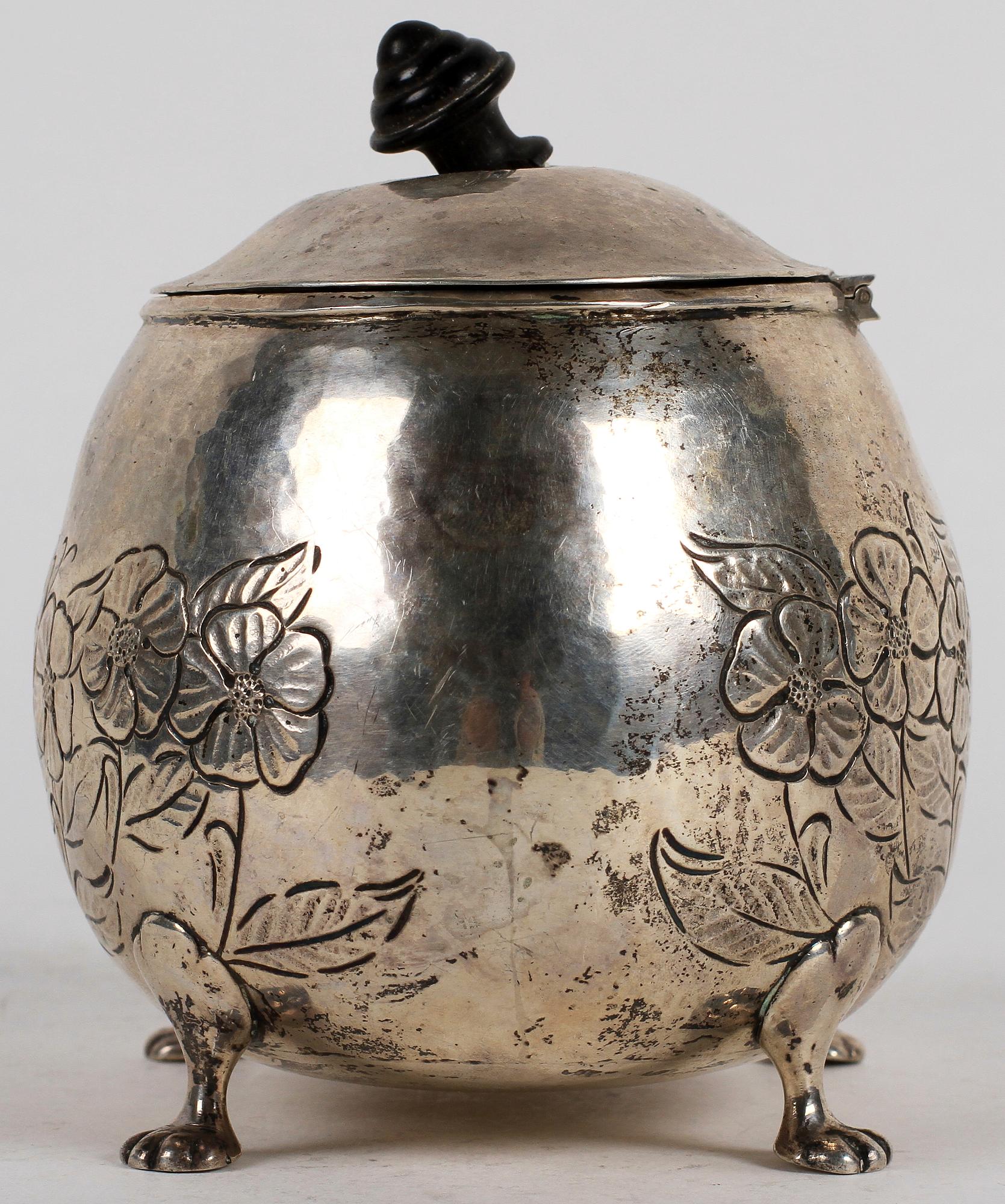 SOCKERSKÅL, silver. 1900-tal. Tot vikt 380 gram.