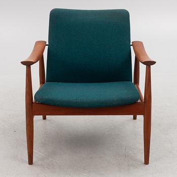 Finn Juhl, a model 138 armchair, France & Søn, Denmark, 1960s.