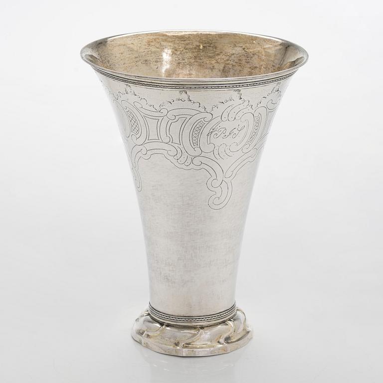 Petter Eneroth, bägare, silver, Stockholm 1778.