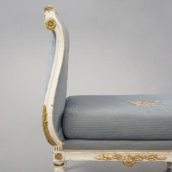 A Gustavian sofa by Carl Fredrik Flodin, master in Stockholm 1776-95.