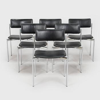 Ilmari Tapiovaara, A set of 6 chairs "Kiki" for Asko, Finland late 20th century.