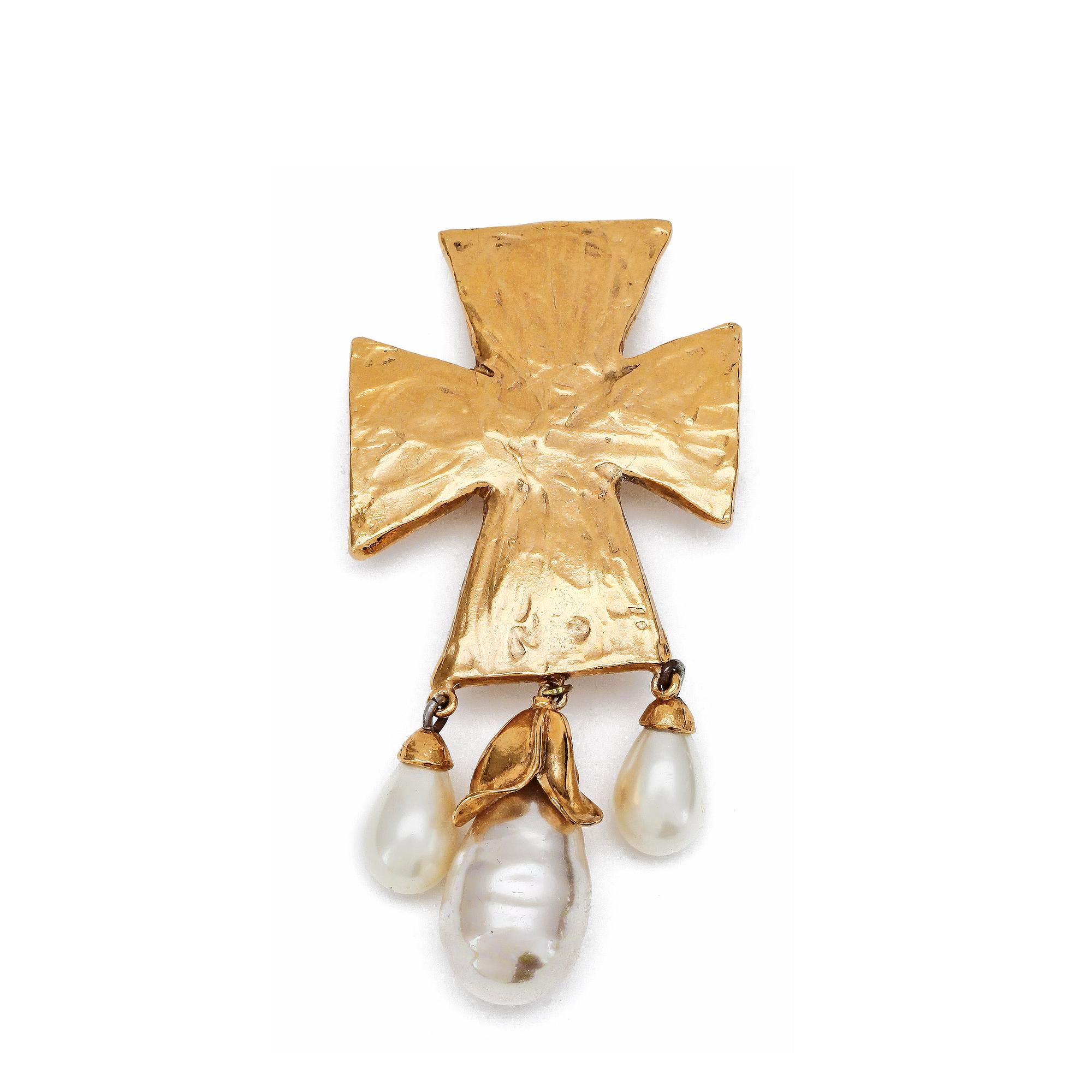 YVES SAINT LAURENT, a brooch.