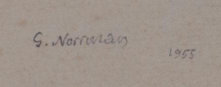 GUNNAR NORRMAN, a pencil drawing, signed and dated 1955. - Bukowskis