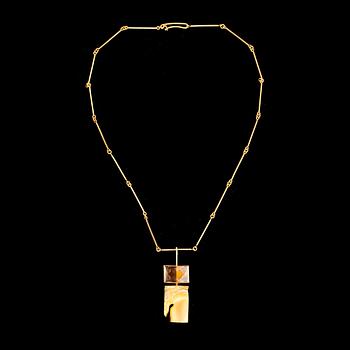 HALSSMYCKE, 18k guld, Björn Weckström, Lapponia, Finland. Vikt ca 18g.