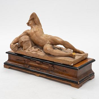 Johan Tobias Sergel, efter. Skulptur, patinerad gips.