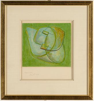 NAUM GABO, lithograph, with inscription and dated 1963.