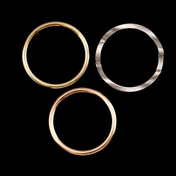 RING, 18 k flerfärgat guld, "Fusion", Nina Koppel, Georg Jensen, Danmark. Vikt 20 g.