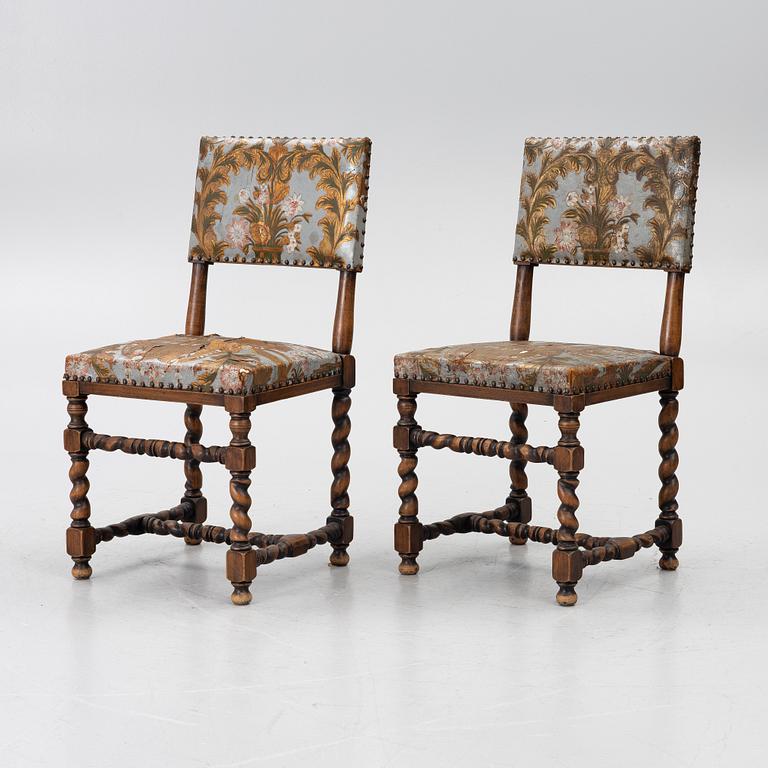 Chairs, a pair, Baroque style, circa 1900.