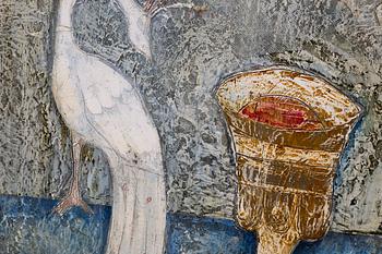 Gleb Bogomolov, Composition with Byzantine bird, signed 1983.
