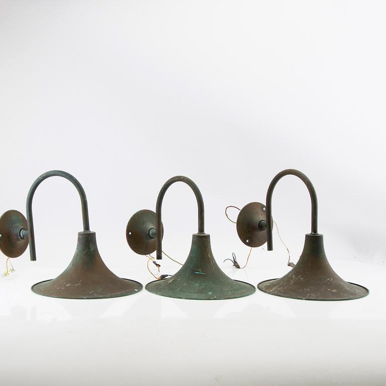 Outdoor lighting, 3 pieces, late 20th century.