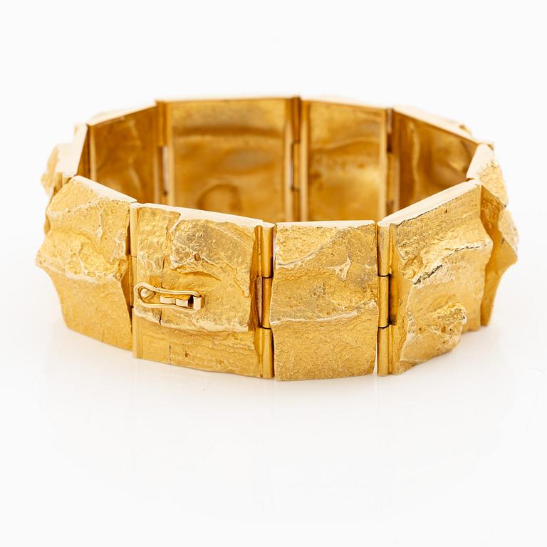 Björn Weckström, armband "Golden River", 18K guld, för Lapponia, Finland.