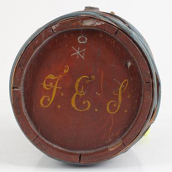 A set of three brandy kegs from Hälsingland, Sweden, 19th century.