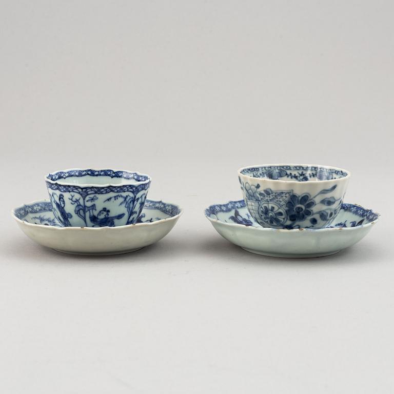 A group of blue and white porcelain, Qing dynasty, 18/19th Century.