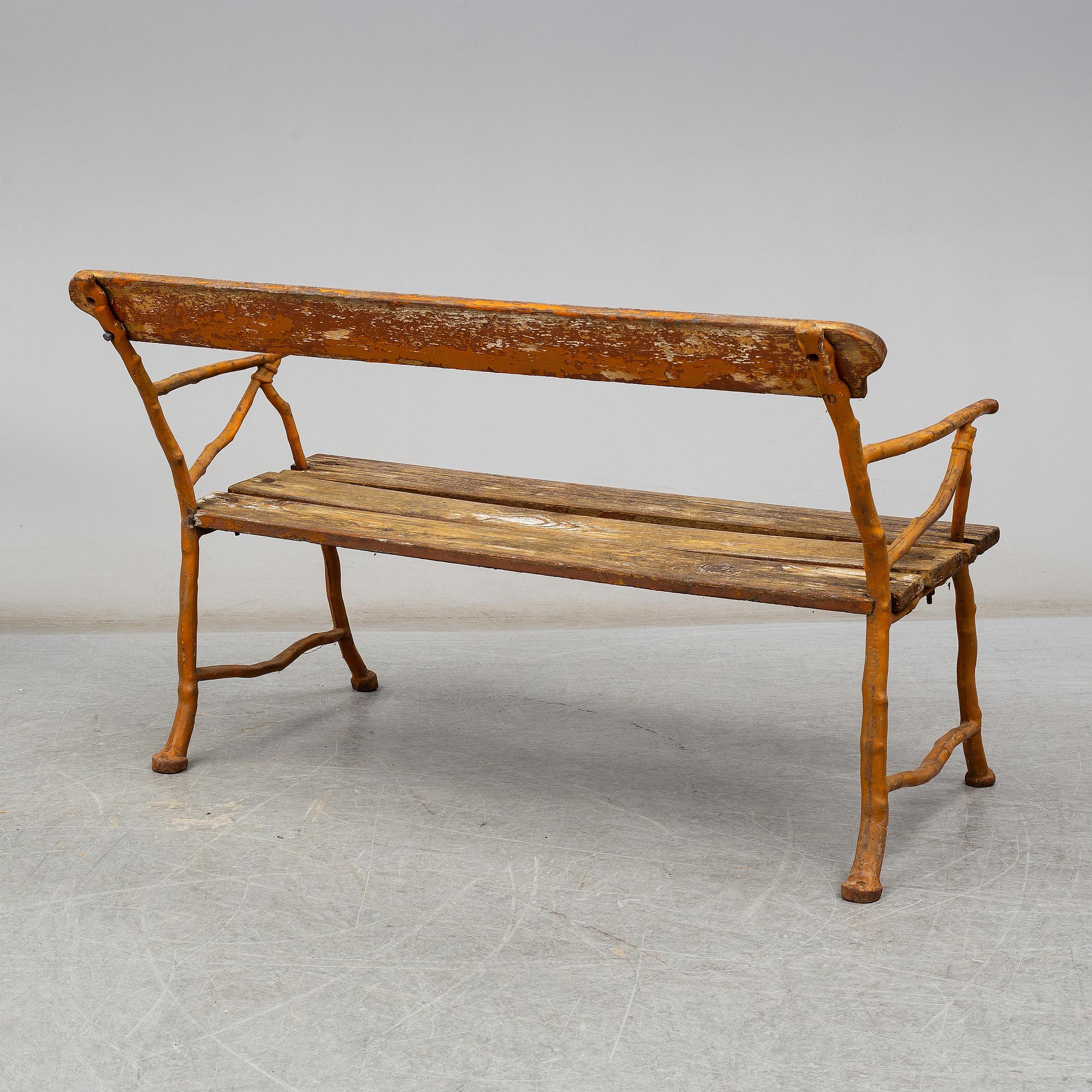 A garden sofa and armchair, Bolinder, Stockholm, circa 1900.