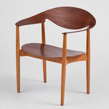 Ejner Larsen & Aksel Bender Madsen, a "Metropolitan" chair, Fritz Hansen, Denmark, 1950s.