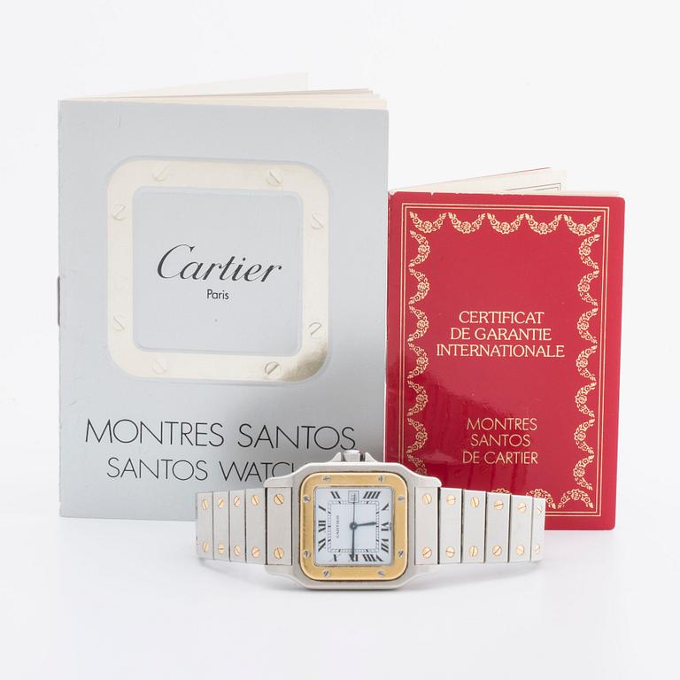CARTIER Santos, armbandsur, c:a 28 mm c:a 1987.